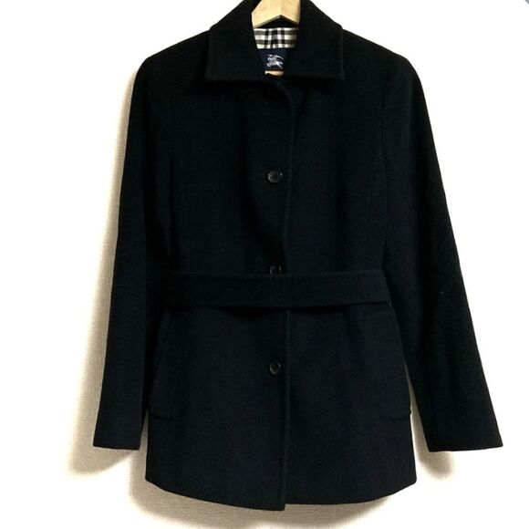 BURBERRY Black Wool Coat - Picture 1 of 8